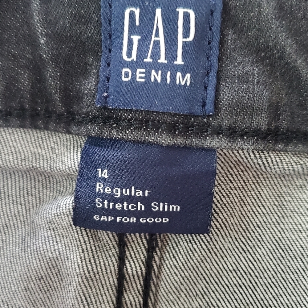 Gap Denim Classic Black Regular Stretch Slim Jeans - Picture 7 of 11